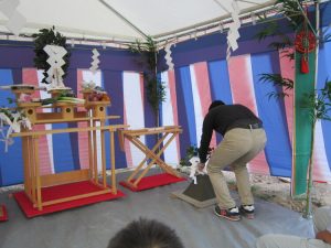 M様にもご参加いただいた地鎮祭