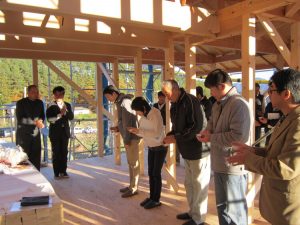 M様邸　上棟式の様子