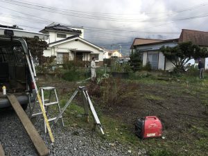 S様　地盤調査の様子