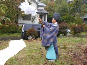 神主さんによるお祓い