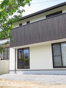 お庭に面したバルコニー